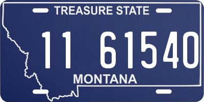 MT license plate 116154O