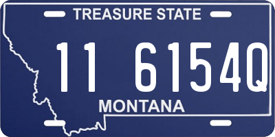 MT license plate 116154Q