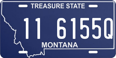 MT license plate 116155Q