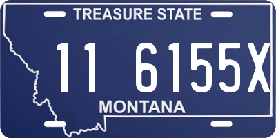 MT license plate 116155X
