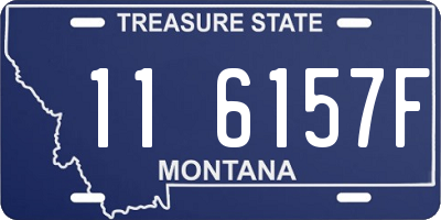 MT license plate 116157F