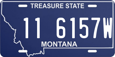 MT license plate 116157W