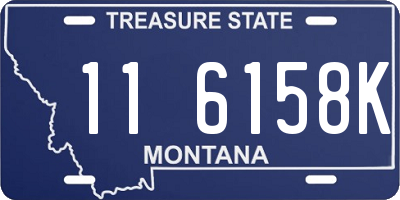 MT license plate 116158K