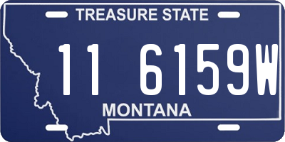 MT license plate 116159W