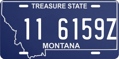 MT license plate 116159Z