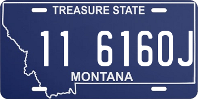 MT license plate 116160J