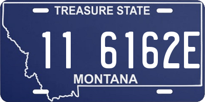 MT license plate 116162E