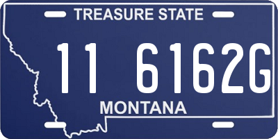 MT license plate 116162G