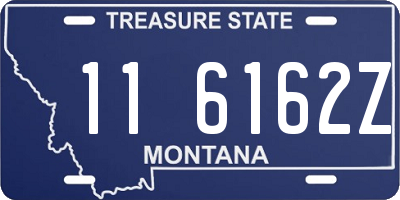 MT license plate 116162Z
