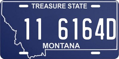 MT license plate 116164D