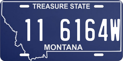 MT license plate 116164W