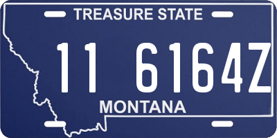 MT license plate 116164Z