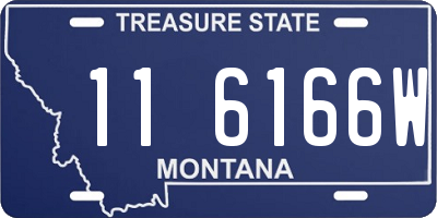 MT license plate 116166W