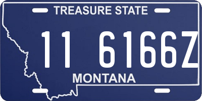 MT license plate 116166Z