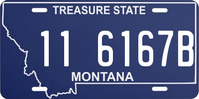 MT license plate 116167B