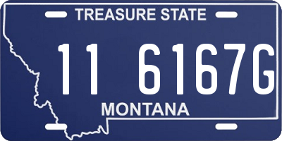 MT license plate 116167G