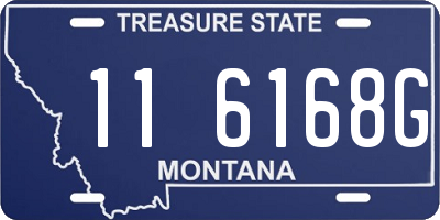 MT license plate 116168G