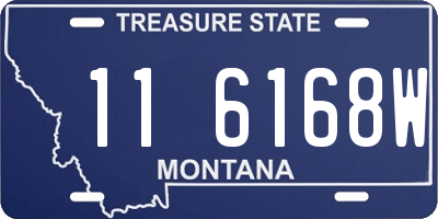MT license plate 116168W