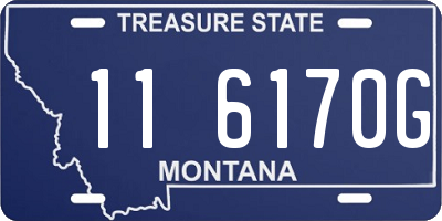 MT license plate 116170G