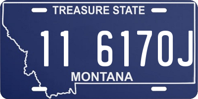 MT license plate 116170J