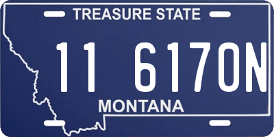 MT license plate 116170N