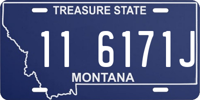 MT license plate 116171J