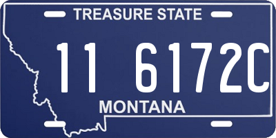 MT license plate 116172C