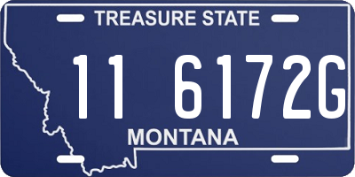 MT license plate 116172G