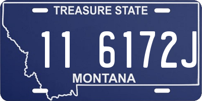 MT license plate 116172J