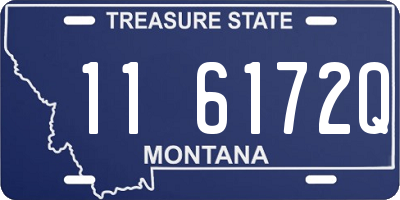 MT license plate 116172Q
