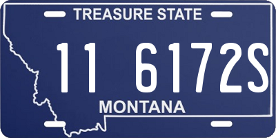 MT license plate 116172S