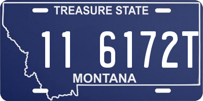 MT license plate 116172T