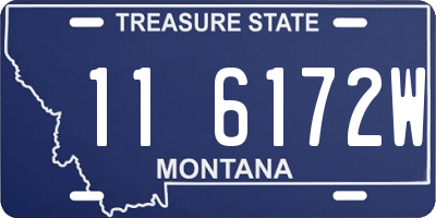 MT license plate 116172W