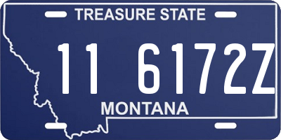 MT license plate 116172Z