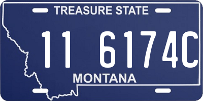 MT license plate 116174C