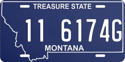 MT license plate 116174G