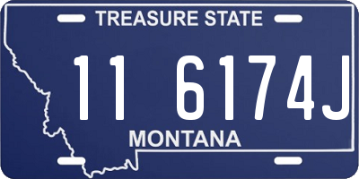 MT license plate 116174J