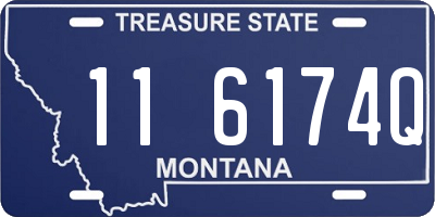 MT license plate 116174Q