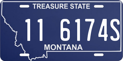 MT license plate 116174S