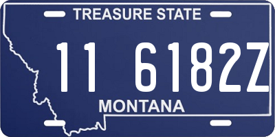 MT license plate 116182Z