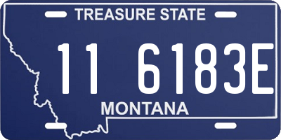 MT license plate 116183E