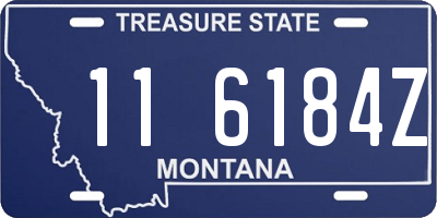 MT license plate 116184Z