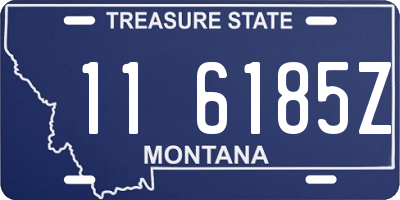 MT license plate 116185Z