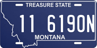 MT license plate 116190N