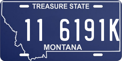 MT license plate 116191K