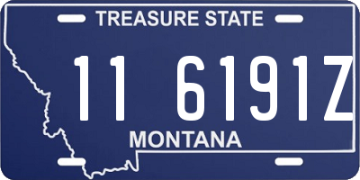 MT license plate 116191Z