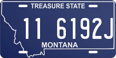 MT license plate 116192J