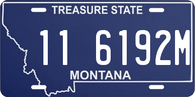 MT license plate 116192M