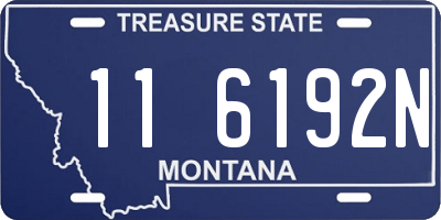 MT license plate 116192N