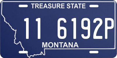 MT license plate 116192P
